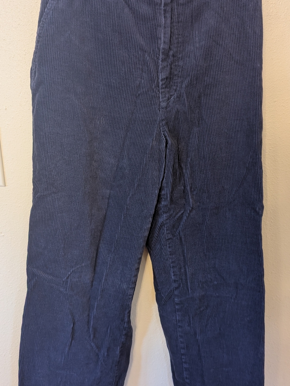 Uniqlo Women's Dark Navy Corduroy Trousers Size 10